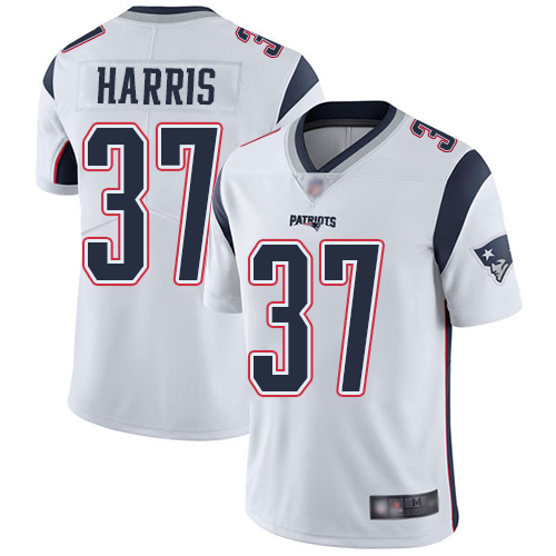 New England Patriots Football #37 Vapor Untouchable Limited White Men Damien Harris Road NFL Jersey->youth nfl jersey->Youth Jersey